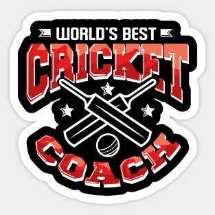 World's Best Cricket Coach Awesome Cricketer Sticker